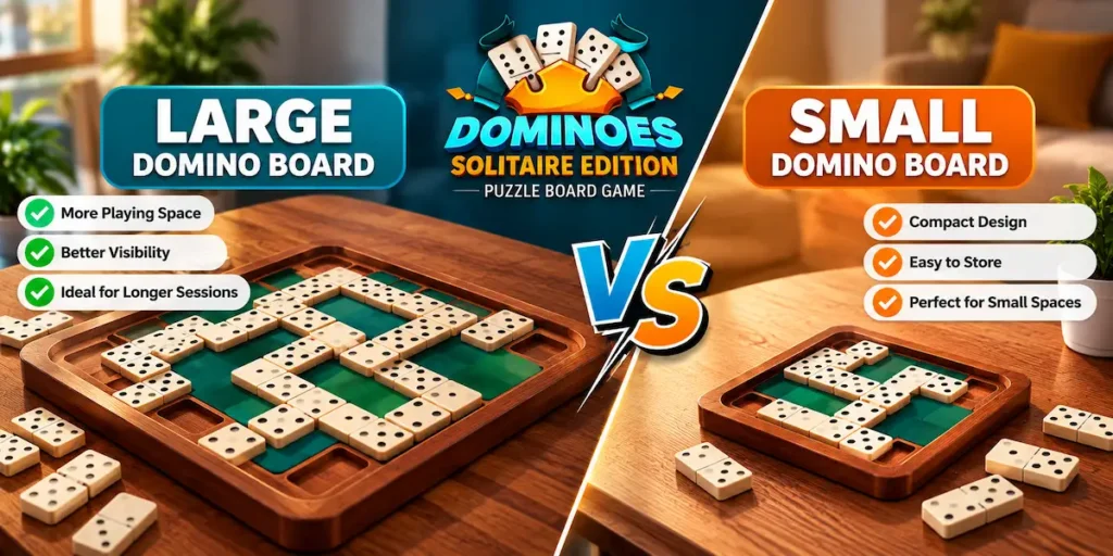 Large vs Small Dominoes Solitaire Board Which One Should You Choose